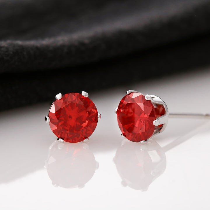 Stunning Red Cubic Zirconia Earrings